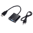 Adaptador Conversor HDMI para VGA com Saída de Áudio 1080P