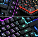 Teclado Gamer Semi-Mecânico RGB LED Retroiluminado USB para PC