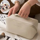 Necessaire Feminina Grande Couro PU Bolsa para Maquiagem e Viagem