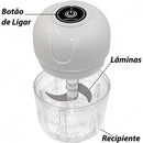 Mini Triturador Elétrico USB 250ml para Alho Temperos e Vegetais