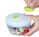 Processador Manual de Alimentos 500ml 3 Lâminas Triturador de Legumes e Temperos