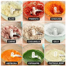 Processador Manual de Alimentos 500ml 3 Lâminas Triturador de Legumes e Temperos