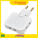 Adaptador de Tomada Dobrável 20A 3 Entradas Padrão Brasileiro Bivolt