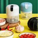 Mini Triturador Elétrico USB 250ml para Alho Temperos e Vegetais