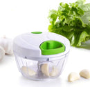 Processador Manual de Alimentos 500ml 3 Lâminas Triturador de Legumes e Temperos