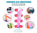 Caneta Impressora 3D com Filamentos ABS/PLA + Refis Extras