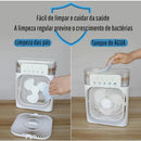 Mini Ar Condicionado Portátil USB Ventilador Umidificador Recarregável