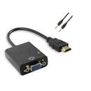 Adaptador Conversor HDMI para VGA com Saída de Áudio 1080P
