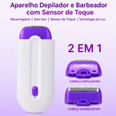 Depilador Corporal Recarregável Portátil com Luz – Branco – Para Homens e Mulheres