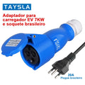 Adaptador TAYSLA CEE 32A para Tomada Brasileira 20A Carregador Veículo Elétrico