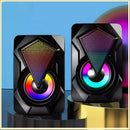 Caixa de Som Gamer RGB X2 para PC Notebook Desktop USB Estéreo