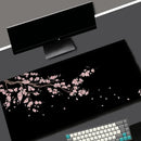 Mouse Pad Gamer XXL Black Sakura Kawaii Desk Mat Flor de Cerejeira