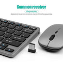 Kit Teclado e Mouse Sem Fio Bluetooth 5.0 2.4G para Notebook e PC