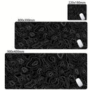 Mouse Pad Gamer XXL Black White Strata Desk Mat Grande Antiderrapante