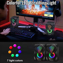 Caixa de Som Gamer RGB X2 para PC Notebook Desktop USB Estéreo