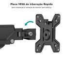 Suporte Articulado para Monitor RGB Braço Ajustável Ergonômico Gamer