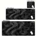 Mouse Pad Gamer XXL Black White Strata Desk Mat Grande Antiderrapante