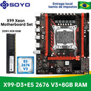 Kit Placa-Mãe SOYO X99 + Xeon E5 2676 V3 + 8GB RAM DDR3