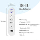Torre de Tomadas Retrátil com Filtro de Linha 2 Metros – Padrão Brasileiro