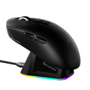 Mouse Gamer SOLAKAKA SM822 SM820 Tri-Mode 24000 DPI com Dock de Carregamento