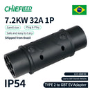 Adaptador EV Chiefleed Tipo 2 IEC 62196 para GBT 32A até 22KW