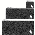 Mouse Pad Gamer XXL Black White Strata Desk Mat Grande Antiderrapante