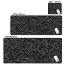 Mouse Pad Gamer XXL Black White Strata Desk Mat Grande Antiderrapante