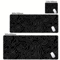 Mouse Pad Gamer XXL Black White Strata Desk Mat Grande Antiderrapante