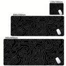 Mouse Pad Gamer XXL Black White Strata Desk Mat Grande Antiderrapante