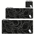 Mouse Pad Gamer XXL Black White Strata Desk Mat Grande Antiderrapante