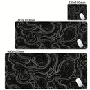 Mouse Pad Gamer XXL Black White Strata Desk Mat Grande Antiderrapante
