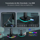 Suporte Articulado para Monitor RGB Braço Ajustável Ergonômico Gamer