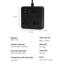 Tomada Inteligente Wi-Fi com USB Smart Socket Controle Inteligente
