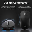 Mouse Gamer SOLAKAKA SM822 SM820 Tri-Mode 24000 DPI com Dock de Carregamento