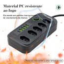 Extensão Elétrica com Filtro de Linha USB – 5 Metros | Bivolt 110V/220V | 10A