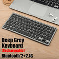 Kit Teclado e Mouse Sem Fio Bluetooth 5.0 2.4G para Notebook e PC