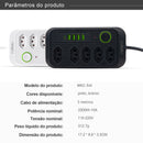 Extensão Elétrica com Filtro de Linha USB – 5 Metros | Bivolt 110V/220V | 10A