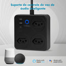Tomada Inteligente Wi-Fi com USB Smart Socket Controle Inteligente