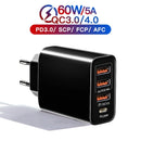 Carregador Turbo 20W 2 Portas USB Carregamento Rápido Universal