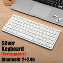 Kit Teclado e Mouse Sem Fio Bluetooth 5.0 2.4G para Notebook e PC