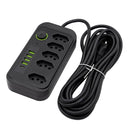 Extensão Elétrica com Filtro de Linha USB – 5 Metros | Bivolt 110V/220V | 10A