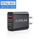 Carregador Turbo 20W 2 Portas USB Carregamento Rápido Universal