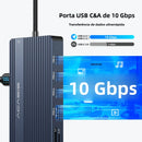 Docking Station ACASIS 14 em 1 USB-C com 3 Monitores 4K