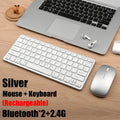Kit Teclado e Mouse Sem Fio Bluetooth 5.0 2.4G para Notebook e PC