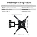 Suporte Articulado para TV e Monitor VESA Braço Ajustável Universal