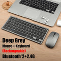 Kit Teclado e Mouse Sem Fio Bluetooth 5.0 2.4G para Notebook e PC