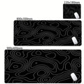 Mouse Pad Gamer XXL Black White Strata Desk Mat Grande Antiderrapante