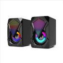 Caixa de Som Gamer RGB X2 para PC Notebook Desktop USB Estéreo