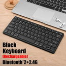 Kit Teclado e Mouse Sem Fio Bluetooth 5.0 2.4G para Notebook e PC