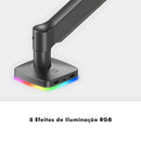 Suporte Articulado para Monitor RGB Braço Ajustável Ergonômico Gamer